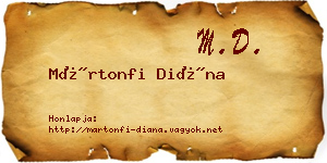 Mártonfi Diána névjegykártya