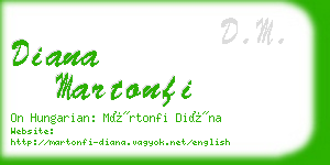 diana martonfi business card